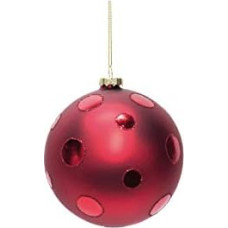 EUROCINSA Ref.27193 Ball Pendant Glass Matte Red with Shiny Dots 12 cm Diameter 6 Pieces 12 cm