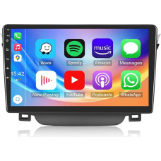 2G + 32G CAMECHO Android 12 Car Radio with Sat Nav for Hyundai I30 2011-2015.9 Inch Car Radio Touch Display with Carplay Wireless Android Car Bluetooth RDS WiFi + Reversing Camera