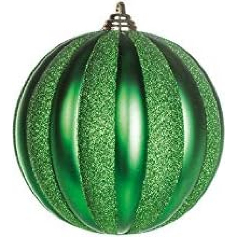 EUROCINSA Ref.28540 Box of 3 Hanging Balls PVC Green Matt and Glossy 12 cm Diameter 1 Piece 15 cm