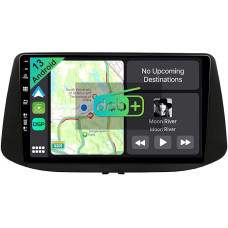 YUNTX [DAB-4G+64G] Android 13 Car Radio for Hyundai i30 (2017-2022)-[Integrated DAB+/CarPlay/Android Auto/DSP/GPS]-9 Inch IPS 2.5D Touch Screen MIC+Camera USB/MirrorLink/Bluetooth 5.0/Steering Wheel