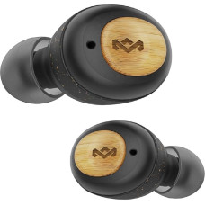 House of Marley True Wireless Champion In-Ear Earphones - Compact Bluetooth 5.0 Earphones, 28 Hours Playtime with Rechargeable Case, Includes Comfortable Earplugs, Eco-Friendly Bamboo Design