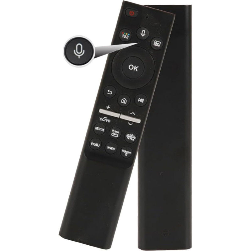 Universal Remote Control Bluetooth Voice Remote Control for Samsung Smart TV LCD LED QLED OLED 4K UHD HDR Netflix Prime Video Rakuten TV Quick Dial Button