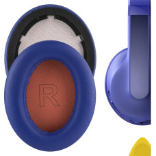 Geekria QuickFit Protein Leather Replacement Ear Pads for Anker Soundcore Life Q10 Q10 BT Headphones Ear Pads Repair Parts (Blue/Orange)