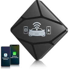 2-in-1 CarPlay Wirelesss Adapter, 2024 Woiubgeee Android Car & Apples CarPlay with Plug and Play Wireless Car Play Dongle Convert Wired Carplay to Wireless (No Support for YouTube etc.)