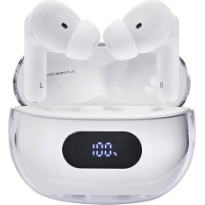 Intenso Buds Plus TWS True Wireless Headphones T312AE with Active Noise Cancelling, ENC, Bluetooth and up to 25 Hours of Music Playback, White