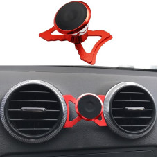 Cookiss Magnetic Mobile Phone Holder Compatible with Audi A3 8P/S3 8P Suitable for Smartphone, Tablet and GPS with Car Mobile Phone Holder 360 Degree Adjustable View (Red)