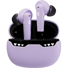 Black Shark Kawaii Lucifer T10 Bluetooth Headphones Wireless Headphones with Cute LED Emoji Display, 10 mm Driver, 24 Hours Runtime, Waterproof (IPX5), Purple