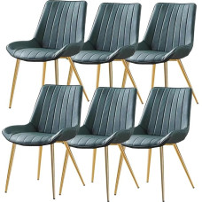 UIBHGVFG Küchen-Esszimmer-Set mit 6 Pu-Leder-Seitentischen, Wohnzimmer-Lounge-Thekentischen und stabilen Metallbeinen