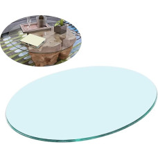 SAGIDAR Stalo stalviršis, skaidrus apsauginis stiklas, grūdinto stiklo stalviršis, 35 cm, 60 cm, 85 cm, 98 cm, stiklo paketai, stalo stalviršis, atsparus atmosferos poveikiui, apvalus, itin gražus stiklo paketai