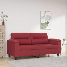 SKM 2-Sitzer-Sofa Weinrot 140 cm Kunstleder,Möbel,Sofos,Rot,24.25KG,359586