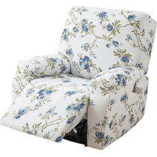 CRFATOP Lazyboy Slipcovers su porankiais, 4 dalys, neslystantys denio kėdės dangteliai denio kėdei su laikymo kišenėmis, svetainės baldų apsauga, 55