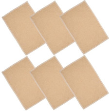 SOLUSTRE 6Stücke Platzsets aus Kunstleder Abwaschbar und rutschfest Vintage Tischmatten Oat für Esszimmer Hochzeiten und Partys Hitzebeständig und Elegant
