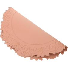 Mobestech Runder Silikon Untersetzer mit Europäischem Spitzenmuster Rutsch Tischset für Kaffeetassen Hitzebeständig und Leicht zu Reinigen für Küchentische