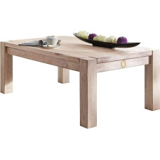 #201 Akacijų medienos masyvo baldai Kavos staliukas 120 x 70 cm Akacijų medienos masyvo baldai Whitewashed