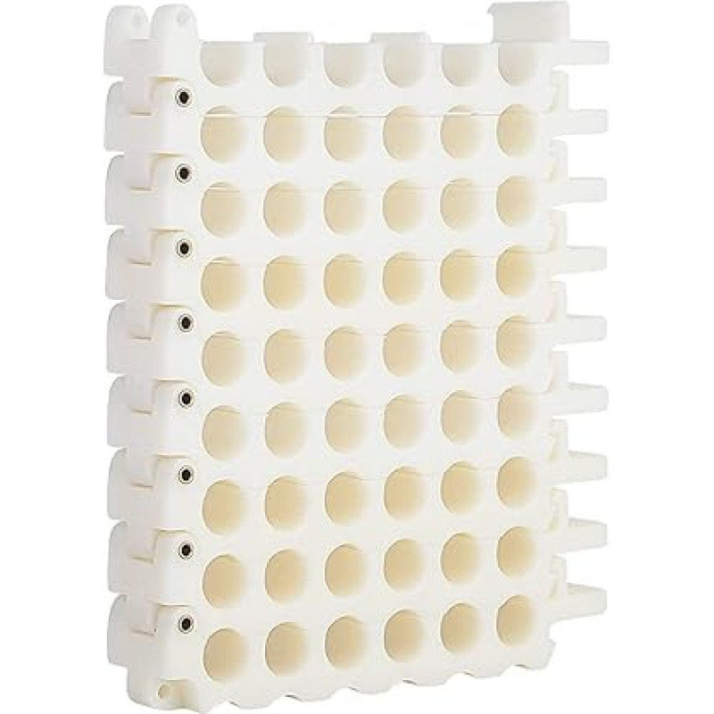 Kabelių šukų įrankis 48 skylučių kabelių tvarkyklė, surišimo ir organizavimo įrankis, skirtas duomenų centrams, serverių patalpoms ir mašinų patalpoms, laidų tvarkymui ir organizavimui (6 skylės x 8 eilės, baltos spalvos)