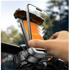 LISEN Mobile Phone Holder Bicycle Handlebar, Mobile Phone Holder Motorcycle, Bicycle Accessories [1s Quick Release] Smartphone Bicycle Mobile Phone Holder for iPhone Samsung All 4.6 - 7 Inch