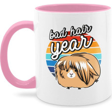 Puodelis 325 ml - Pareiškimas - Blogi plaukų metai - Kiaulytė - 325 ml - Rožinis - Kavos puodeliai Posakiai Pareiškimai Kavos puodelis Pareiškimas Puodelis Laimingų Naujųjų metų su Naujaisiais metais