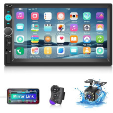 Automobilinis radijo imtuvas su 2 DIN 7 colių jutikliniu ekranu ir 