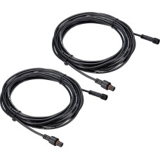 PATIKIL 16.4ft 2 Pin Extension Cable, 2 Pack 22AWG Waterproof IP67 Male and Female End for LED Strip, Black