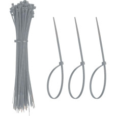 YELARXI Kabelbinder aus Kunststoff, selbstsichernd, 20,3 cm, passend für Zuhause, Garten, Büro, Werkstatt, Reisen – (100 Stück, dunkelgrau)