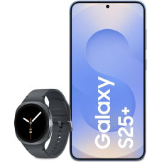 Samsung Galaxy S25+ AI Smartphone with Galaxy AI, 12GB RAM, 256GB Memory, Navy, 3 Year Manufacturer Warranty + Galaxy Watch8 Smartwatch