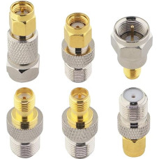 BOOBRIE F tipo į SMA moterų 2 rinkiniai 6vnt RF koaksialinio adapterio kištukas