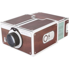 Ausla DIY Smartphone Projector Portable LED VGA Home Cinema Easy Assembly 8x Magnification 800 x 600 Pixels Universal for Smartphones up to 5.8 Inches and 14.5 x 8 cm