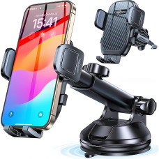 Mobile Phone Holder Car 【Military Grade Suction Cup】Mobile Phone Holder Car Dashboard & Windshield Phone Holder Car Mobile Phone Holder Suction Cup HanDy Holder for Car with iPhone Galaxy Smartphone