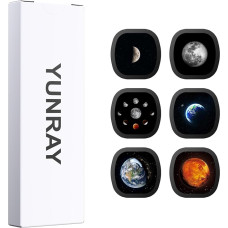 YUNRAY Galaxy Projector Screen Set, 6 Ultra HD Slides for Realistic Starry Sky and Fog Projections, Compatible with Galaxy Projector Pro & Model (SKE-TKQ01 & BL-DQY02)