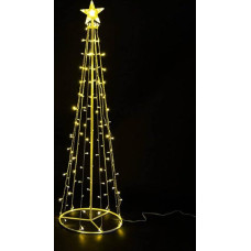 Levitantes Beleuchteter Kegel - Weihnachtsdekoration 1,2 m mit warmweißem Licht und niedriger Spannung, ideal für drinnen oder draußen