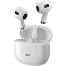 QERE True HiFi Stereo IPX5 Waterproof In-Ear TWS Headset Earbuds 5.3 Bluetooth Low Latency Earphones (White)