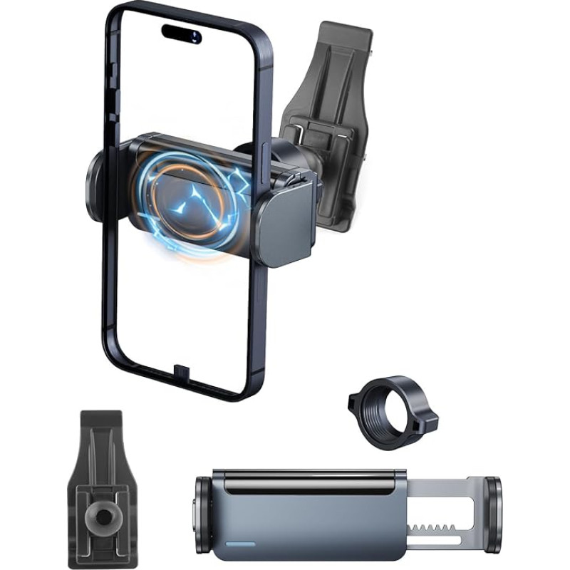 YEE PIN mobiliojo telefono laikiklis, suderinamas su VW T-Cross / VW Polo MK6 2019-2024 | 360° pasukimas | Automatinis užraktas | Suderinamas su 4-7 colių išmaniaisiais telefonais, V-W automobilių priedai