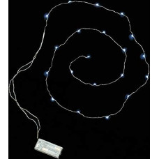 EUROCINSA Copper Cord Silver with 20 White LEDs (without Batteries) 190 cm 1 Piece One Size