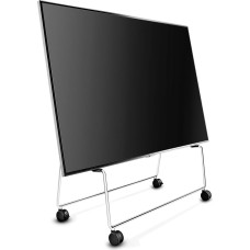 EVA SOLO televizoriaus stovas Ritininis 92 x 81 x 38 cm televizoriaus stovas plokščiaekraniams televizoriams nuo 40 iki 65 colių su ratukais Lengvai ir greitai reguliuojamas interjeras Daniškas dizainas Poliruotas plienas