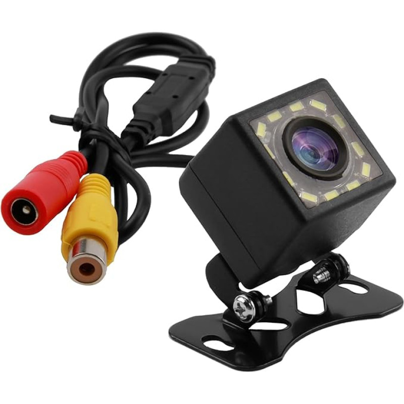 720P Farb-HD-Rückfahrkamera, Vision 170° Weitwinkel, Auto-Rückfahrkamera mit 12 LEDs, IP67 wasserdicht, Rückfahrkamera für Autos, LKWs, Vans, SUVs, Wohnwagen
