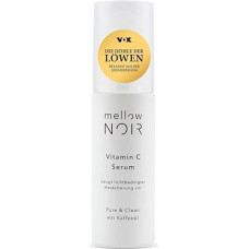 mellow NOIR Vitamino C serumas 30 ml | Apsaugo odą nuo senėjimo dėl šviesos | Senėjimą stabdantis veido serumas su vitaminu C | Veganiška, sertifikuota natūrali kosmetika veido priežiūrai
