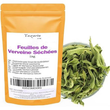 1 kg Lemon Verbena - Whole Dried Leaves - Aloysia Citrodora Harvested by Hand - Herbal Tea Infusion - Sleep and Relaxation - 100% Natural, Pure and No Additives | Top Quality