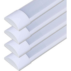 ZONE LED rinkinys - LED šviesos diodų juosta, 120 cm, 40 W, 4800 liumenų, dienos šviesa 4000 K, IP20, 120 lm/W, LED vamzdžio lempa, LED ilgas lauko apšvietimas, rūsio apšvietimas, nemirguliuoja, montuojama viduje (pakuotė iš 4)