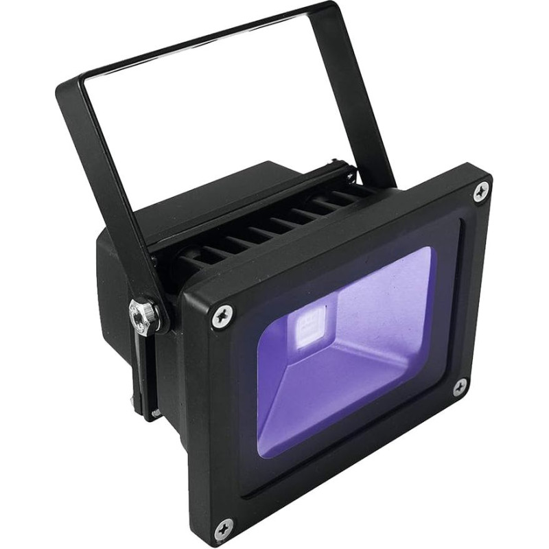 UVFloor - LED UV žibintas 10 W PRO - ultravioletiniai 385 nm 400 nm - IP65 vandeniui atspari juoda UV šviesa lauke, patalpose - su 220 V kištuku - skirta fluoro vakarėliams, neonams, barams, vakarėliams