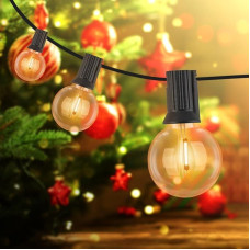 LED Fairy Lights Outdoor, 40 m / 161 ft Fairy Lights Bulbs with 70 + 5 Pieces Warm White G40 Bulbs Plastic, Indoor/Outdoor Fairy Lights for Garden, Patio, Weddings, Parties [Energy Class F]