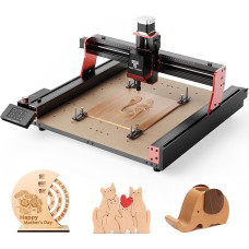 CNC TTC450 Pro frezavimo staklės, 95% iš anksto sumontuotos lazerinio graviravimo staklės, darbinis plotas 460 x 460 mm, CNC frezavimo staklės, skirtos graviruoti metalą, akrilą, medžio masyvą