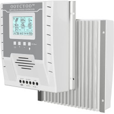 OOYCYOO MPPT 40A saulės energijos įkrovos valdiklis 24V 12V automatinis maks. 100V nuolatinės srovės įvesties saulės energijos valdiklis su LCD ekranu ir temperatūros jutikliu, skirtas sandariems, geliniams, užliejamiems ir ličio elementams