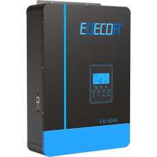 EDECOA 6200 W Hybrid Inverter 48 V to 230 V 7000 VA/6200 W Solar Charger MPPT 110 A Pure Sine Wave (Off-Grid) with Battery Charger, Power Priority, Solar Charge Controller (Compatible WiFi Module)