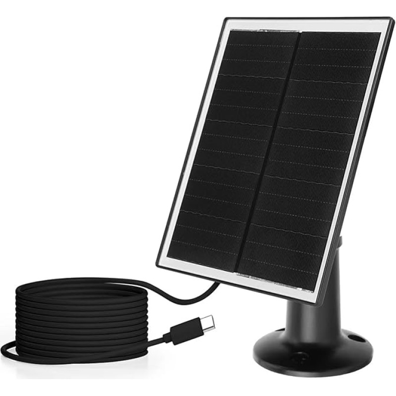 Zkydhbd Draugiškas 6W 5V saulės baterijų įkrovimo plokštė saugumo kameroms su tipo prievadu IP65 360 laipsnių montavimo įkraunama baterija