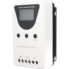 Solarregler, MPPT Solarregler, automatisches Erkennungssystem, 12 V/24 V/36 V/48 V DC, Auto, Solarmodul-Regler, 4-stufiges Laden (80 A)