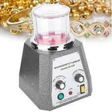 CGLYYDS Magnetic Tumbler Jewelry Polishing Machine Magnetic Grinding Polishing Machine 4 Speed Adjustable 100mm Jewelry Polisher Finishing Machine