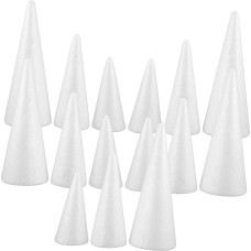 WOONEKY 15 Stück Teiliges DIY Schaumstoff in Konischer Form Hohe Bastelmaterialien für Weihnachtsbaumdekoration Kreative Handwerksprojekte für Festtagsdekoration