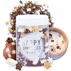 Happy Sprinkles Happy Hot Chocolate 65 g - šokolado pabarstukų mišinys geriamajam šokoladui - Pieno arba veganiška alternatyva - idealiai tinka šaltuoju metų laiku