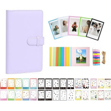 Aisnyho Instant Film Accessory Kit for Instax Mini LiPlay 12 11 9 8+ 8 evo 99 SE 40 90 70 50S 26 25 7S Camera + Album / Film Sticker / Magnetic Picture Frame / Hanging Frame, Lilac & Purple