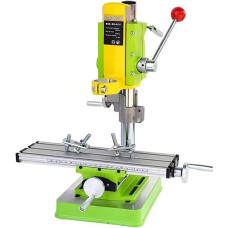 Bohrmaschinenständer mit Aluminium-Schraubstock, 90° drehbarer Rahmen, einstellbare Bohrtiefe für elektrische Bohrmaschinen, kompatibel mit 38-43 mm Bohrständer, idealus 